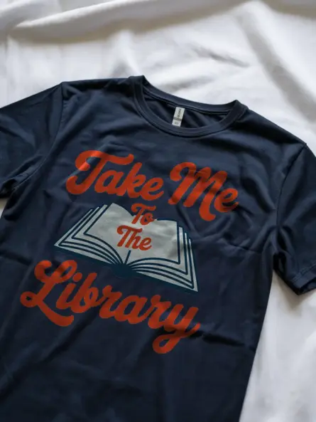 Retro Library Lover Shirt – Take Me to the Library Minimalist Tee - Image 8