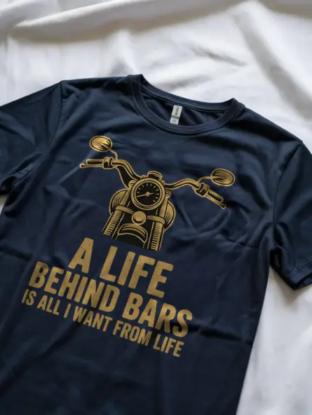 Life Behind Bars T-Shirt – Bold Retro Biker Art Tee - Image 8