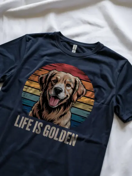 Life Is Golden Shirt – Retro Golden Retriever Tee for Dog Lovers - Image 11