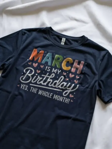 Vibrant March Birthday Shirt for Party Lovers & Gift Givers - Image 8