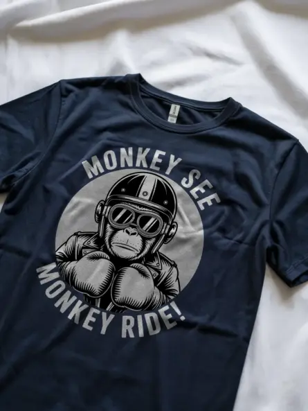 Powerful Monkey Biker T-Shirt – Ride Wild in Gritty Style - Image 8