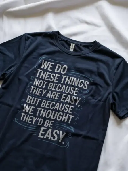 Motivational T-Shirt for New Professionals – Curved Quote Design - Image 8