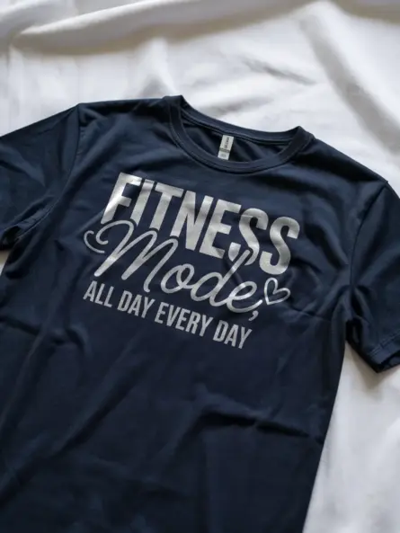 Motivational Workout T-Shirt for Women – Fitness Mode All Day Every Day - Image 9