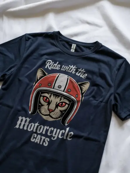 Ride with the Motorcycle CATS – Funny Motorcycle Cat Shirt - Image 8