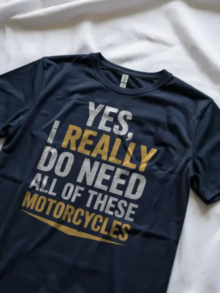 Bold Motorcycle Collector T Shirt with Vintage Humor Design - Image 8