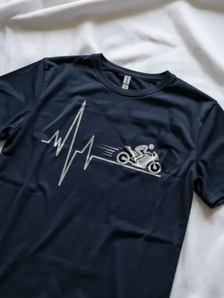 Heartbeat of a Rider – Motorcycle Heartbeat Shirt for Bikers & Nurses - Image 8