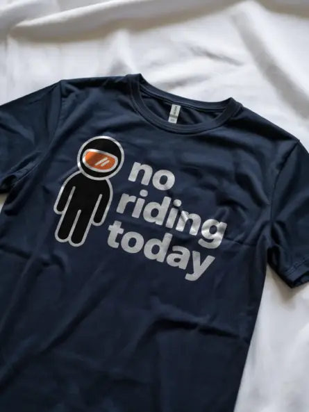 No Riding Today Motorcycle Humor T-Shirt – Minimalist Biker Gift Tee - Image 8