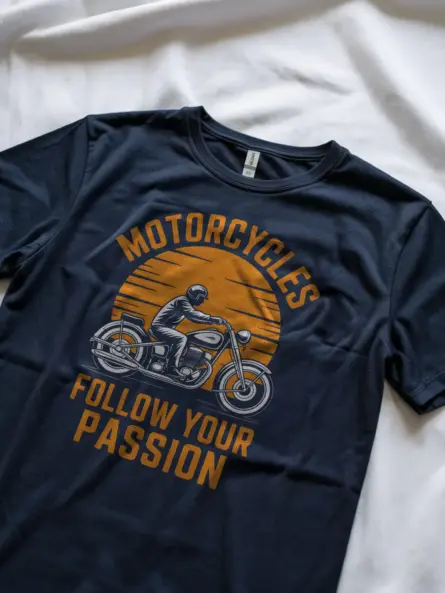 Epic Motorcycle Passion T-Shirt – Vintage Sunset Biker Design - Image 8