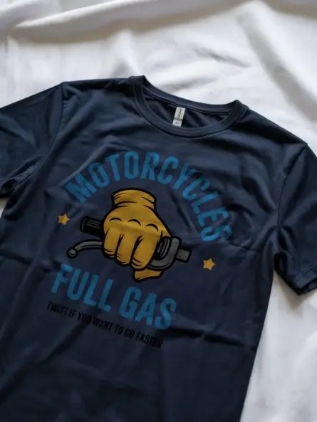 Bold Motorcycle Throttle T-Shirt – Full Gas Retro Rider Style - Image 8
