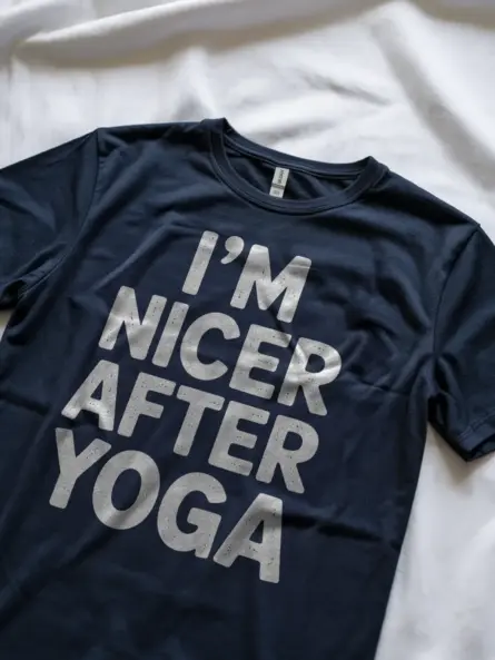 Nicer After Yoga Shirt – Funny Minimalist Self-Care Tee - Image 8