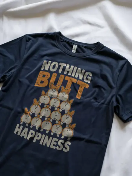 Nothing Butt Happiness Shirt – Vintage Funny Corgi Meme Tee - Image 9
