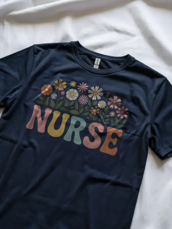 navy Front Retro Nurse Shirt