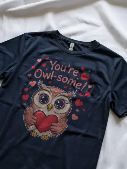 You're Owl-Some – Cute Owl-Some Valentine T-Shirt for Animal Lovers - Image 8