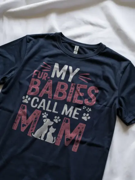 Adorable Pet Mom T Shirt – My Fur Babies Call Me Mom Tee - Image 11