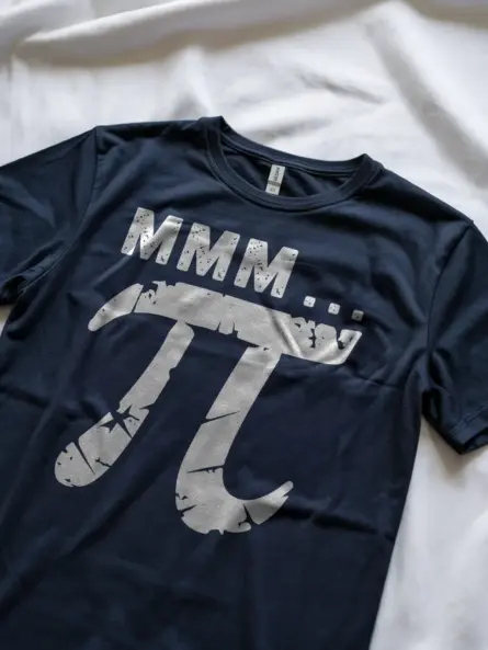 Bold Pi Symbol Shirt with Distressed Math Style for STEM Fans - Image 8
