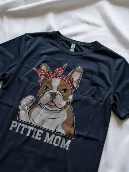 Pittie Mom T-Shirt – Cute Feminist Dog Lover Shirt for Women - Image 11