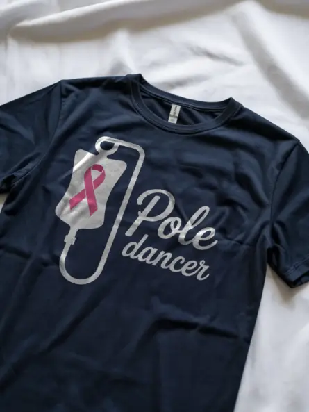 Pole Dancer Cancer Shirt – Funny IV Pink Ribbon Awareness Tee - Image 8