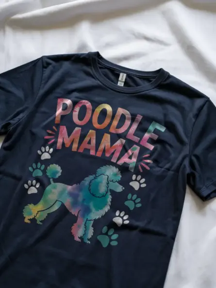 Colorful Poodle Mama Shirt – Vibrant Dog Lover Tee - Image 11