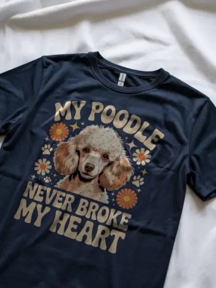 Poodle Never Broke My Heart Shirt – Vintage Groovy Dog Tee - Image 5