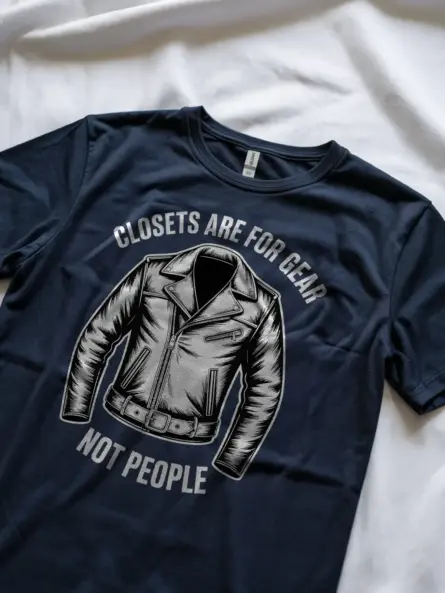 Bold Pride Statement Shirt – “Closets Are for Gear Not People” Tee - Image 8