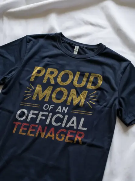 Proud Mom of an Official Teenager Shirt – Funny Milestone Gift Tee - Image 5