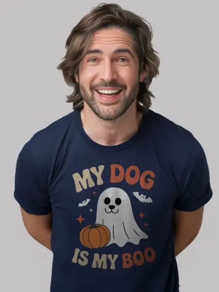 My Dog Is My Boo Halloween Ghost Dog T-Shirt - Image 9
