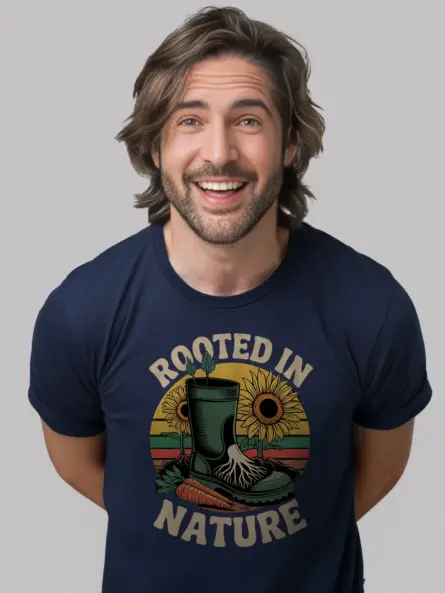 Rooted in Nature T-Shirt Vintage Gardening Tee - Image 9