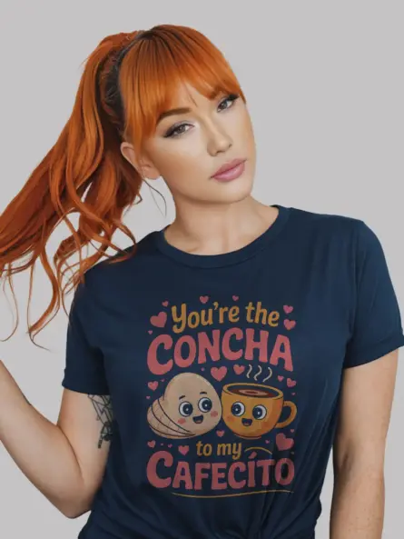 Navy Concha to My Cafecito Shirt concha to my cafecito shirt