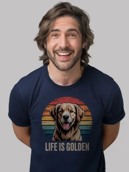Life Is Golden Shirt – Retro Golden Retriever Tee for Dog Lovers - Image 12