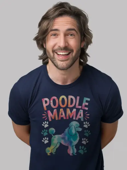 Colorful Poodle Mama Shirt – Vibrant Dog Lover Tee - Image 12