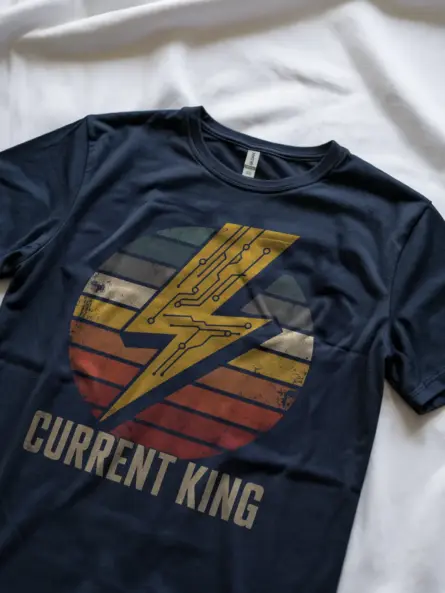Retro Lightning Bolt Electrician T-Shirt - Image 8
