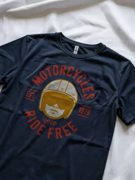 Ride Free T-Shirt – Vintage Motorcycle Helmet Graphic Tee - Image 8