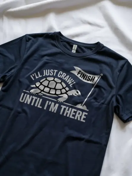 Motivational Slow and Steady Shirt – Tortoise Finish Line Tee - Image 8