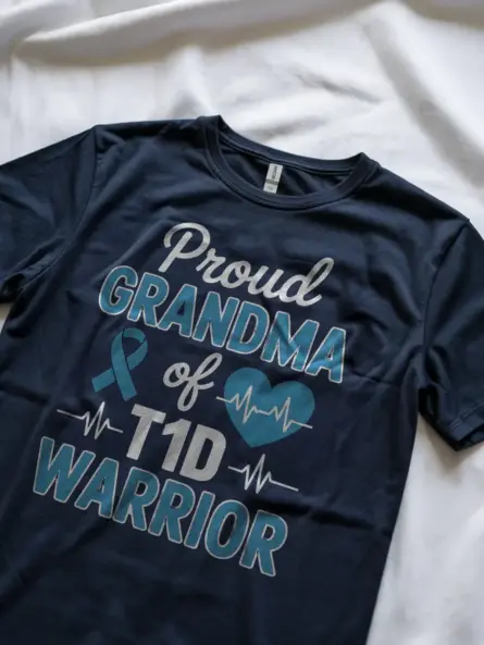 T1D Grandma Shirt – Proud Diabetes Warrior Support Tee for Grandmothers - Image 11