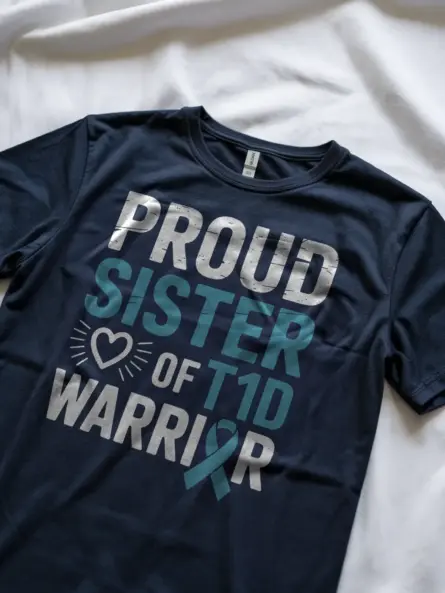Proud Sister T1D Warrior Shirt – Bold Diabetes Support Tee - Image 11