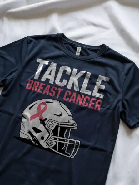 Tackle Breast Cancer Shirt – Bold Vintage Football Power Tee - Image 8