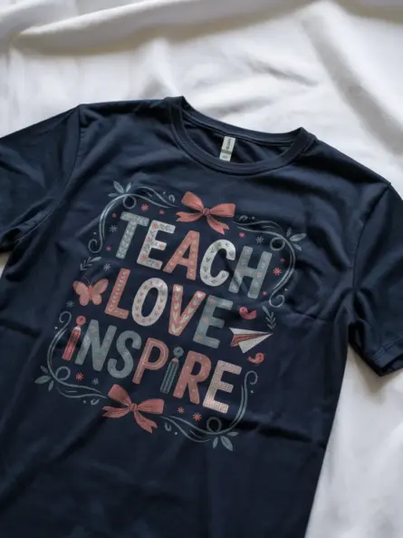 Teach Love Inspire Shirt – Uplifting Floral Teacher Gift Tee - Image 8