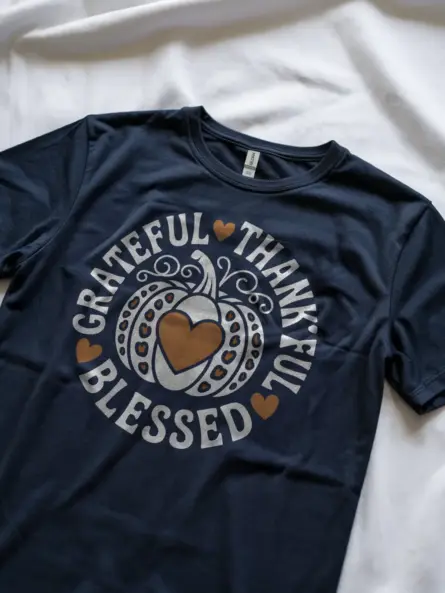Thankful Grateful Blessed Shirt – Faith-Based Fall Fashion Tee - Image 8