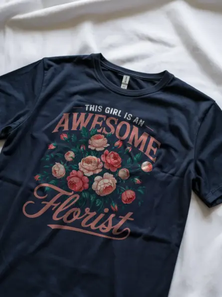 Bold Awesome Florist T-Shirt for Women - Image 9