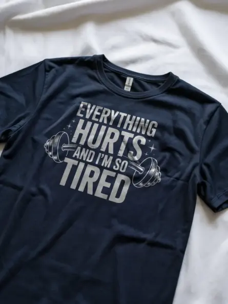 Everything Hurts and I'm So Tired Tired Gym Motivational T-Shirt - Image 9