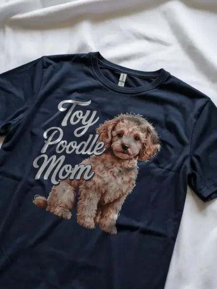 Toy Poodle Mom Shirt – Elegant Apricot Dog Lover Tee - Image 9
