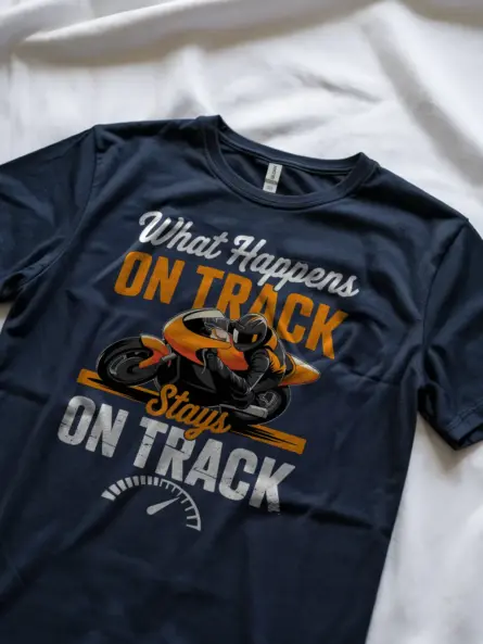 Bold Track Day T-Shirt – Ride Hard, Lean Fast, Stay Wild - Image 8