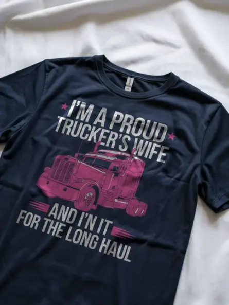 Bold Trucker Wife T-Shirt for Strong, Supportive Spouses - Image 11