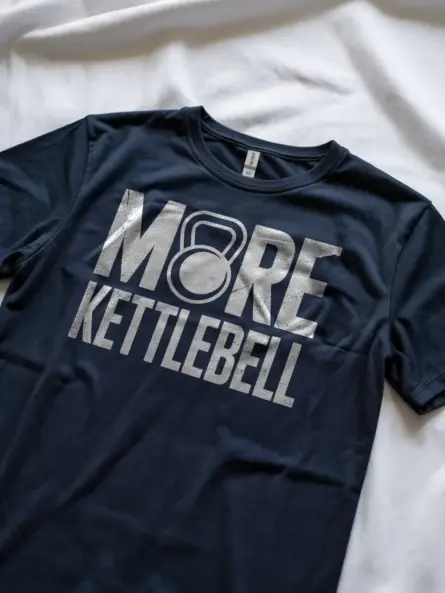 Vintage Kettlebell T-Shirt – Distressed Retro Gym Design - Image 5