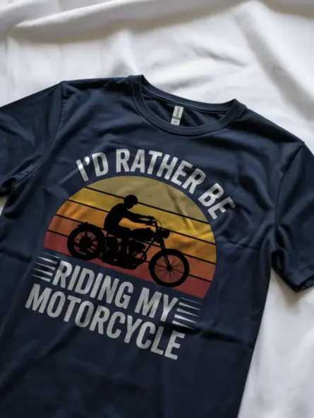 Vintage Motorcycle T-Shirt – Retro Sunset Rider Graphic Tee - Image 8