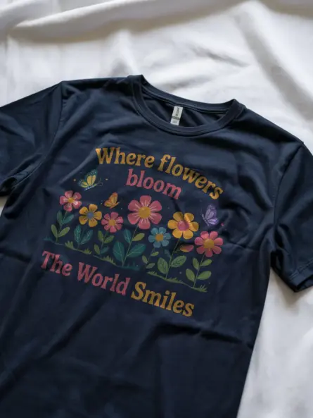 Uplifting Positive Floral Quote T-Shirt - Image 8