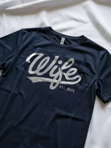Wife Est 2025 T-Shirt – Vintage Bridal Shower Gift Tee - Image 11