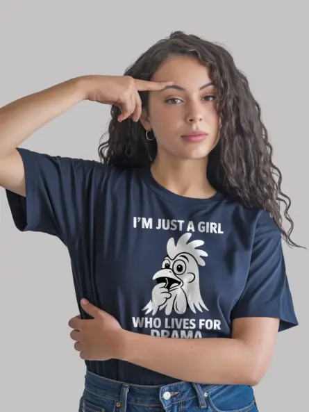 Funny Drama Queen T-Shirt – Bold Rooster Meme Design - Image 9