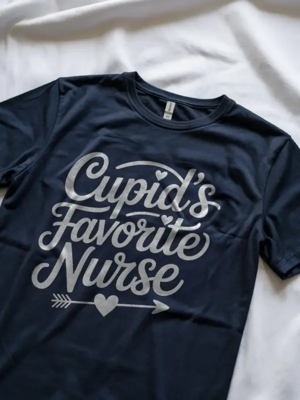 Navy Cupid’s Favorite Nurse Shirt for Nurse Mom