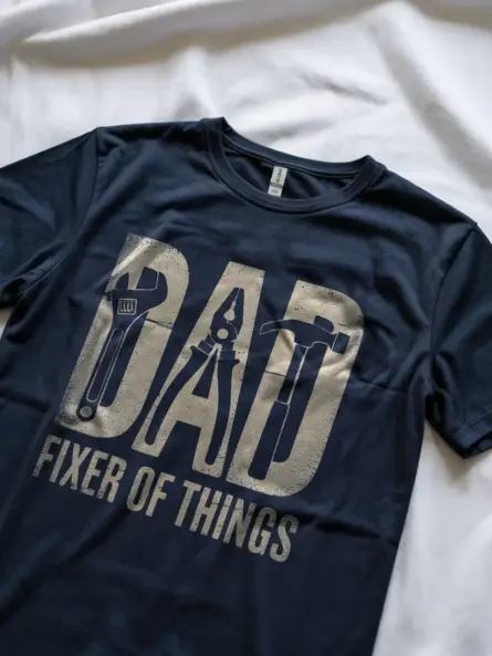 Navy Shirt “Dad Fixer of Things” Funny Dad Fixer T-Shirt Lifestyle